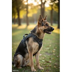 Heavy-Duty Tactical Dog Harness – No-Pull, Adjustable, Breathable (Gray camo, Large) in Saudi Arabia
