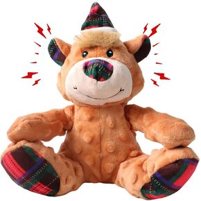 Christmas Squeaky Dog Toys for Large Dogs, Interactive Tug of War Bear to Keep Them Busy - XMS Bear with Crinkle Paper for Puppy Small Medium Large Dogs in Saudi Arabia