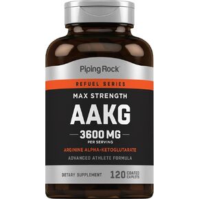 ملحق الأنابيب روك AAKG | 120 كبسولة | 3600 مجم | مكمل أرجينين ألفا كيتوجلوتارات | محسن أكسيد النيتريك | القوة القصوى | نباتي، غير معدّل وراثيًا، خالي من الغلوتين in Kuwait