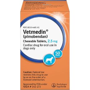 VETMEDIN® (بيموبندان) أقراص قابلة للمضغ للكلاب، 1.25 ملغ، موسع، 50 قيراط in Kuwait
