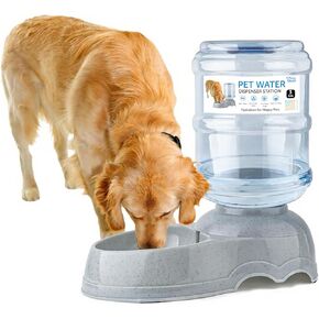 Water Dispenser Station for Large Dogs and Cats, 3 Gallon Large Capacity Gravity Automatic Water Feeder, Indoor Outdoor Dog Drinking Fountain, Dog Water Bowl for Multiple Pets, BPA Free in Saudi Arabia