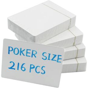 Yuanhe Blank Playing Cards to Write on Poker Size Printable Flash Cards for DIY Games 216PCS in Saudi Arabia