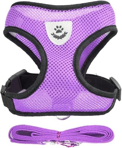 Pet Harness Pet Supplies Collar Breathable Chihuahua Pug Bulldog Cat Puppy Vest(S,Purple) in Saudi Arabia