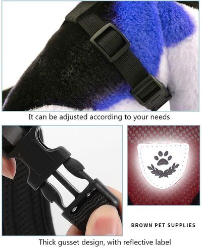 Pet Harness Pet Supplies Collar Breathable Chihuahua Pug Bulldog Cat Puppy Vest(S,Purple) in Saudi Arabia