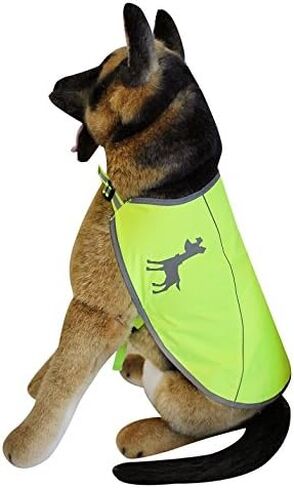 Alcott Essentials Visibility Dog Vest, Large, Neon Yellow with Reflective Accents in Saudi Arabia