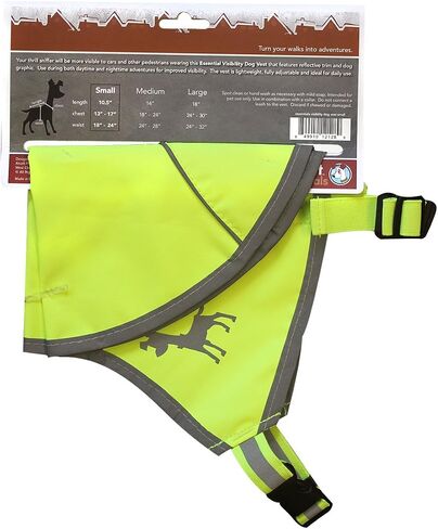 Alcott Essentials Visibility Dog Vest, Large, Neon Yellow with Reflective Accents in Saudi Arabia