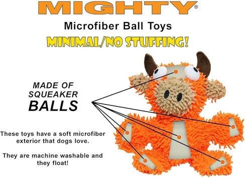 MIGHTY- كرة من الألياف الدقيقة متوسطة الحجم - للعطلات - مصنوعة من كرات تصدر أصواتًا وأقل قدر من الحشو. قوية وصعبة. اللعب التفاعلي. يمكن غسلها في الغسالة وتطفو (سانتا، متوسط) in Saudi Arabia
