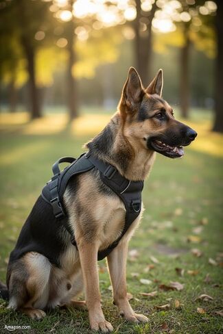 Heavy-Duty Tactical Dog Harness – No-Pull, Adjustable, Breathable (Gray camo, Large) in Saudi Arabia