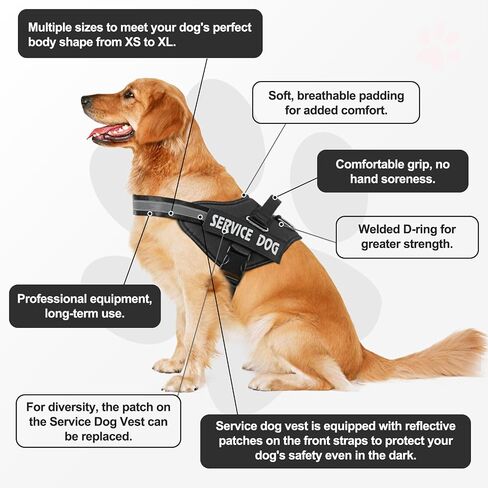 خدمة Voopet Dog Stest Harness+ علامة الهوية ومجموعة المقود+ 6 بقع ، لا تسخير الكلب العاكس القابل للتعديل للتدريب ، مناسبة للكلاب الصغيرة والكبيرة. in Saudi Arabia