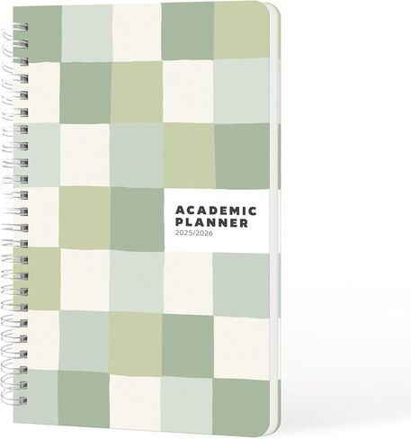 Sweetzer & Orange Academic Planner 2025-2026-مخطط الطلاب في أغسطس 2025 إلى يوليو 2026-التصميم الأسبوعي والشهري-الغلاف القوي والملصقات-التصميم الأخضر المتقلب-5.5 "× 8.5" in Kuwait