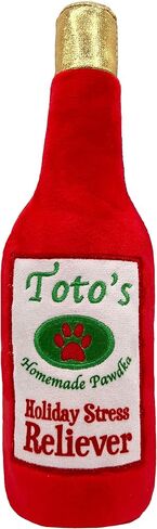 Huxley & Kent Funny Dog Toy w/Squeaker – Holiday Power Plush Squeaky Dog Toys for Small, Medium & Large Dogs – Soft Stuffed Animal for Indoor Play & Fetch - Lit Donut, Large in Saudi Arabia