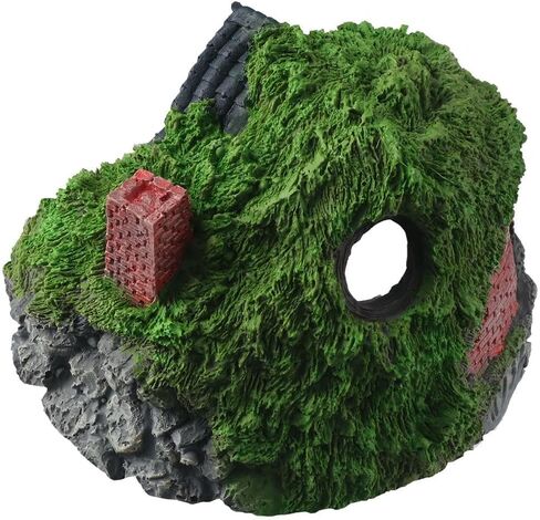 Aquarium Decoration Simulation Aquatic Resin House Simulation Thatched House Betta Hideout Cave for Fish Tank in Saudi Arabia