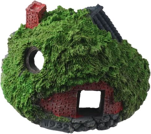 Aquarium Decoration Simulation Aquatic Resin House Simulation Thatched House Betta Hideout Cave for Fish Tank in Saudi Arabia