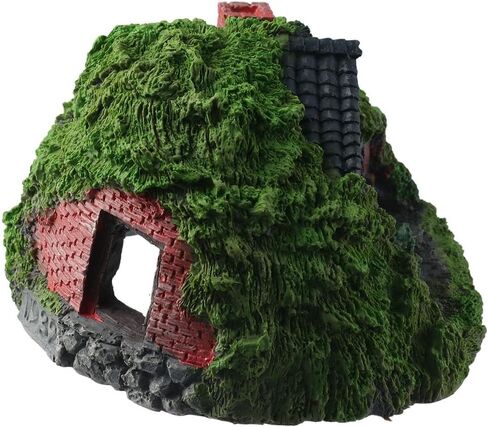 Aquarium Decoration Simulation Aquatic Resin House Simulation Thatched House Betta Hideout Cave for Fish Tank in Saudi Arabia