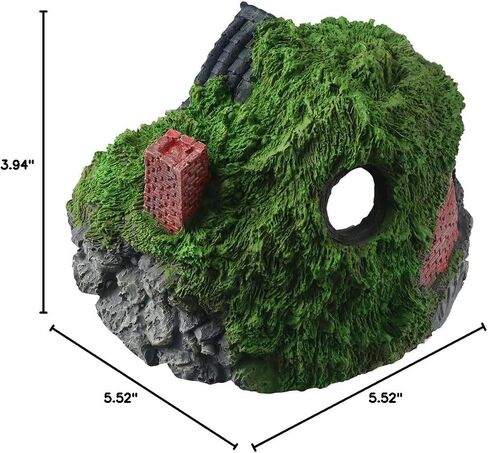 Aquarium Decoration Simulation Aquatic Resin House Simulation Thatched House Betta Hideout Cave for Fish Tank in Saudi Arabia