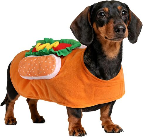Dog Hot Dog Halloween Costume, Funny Pet Halloween Costumes for Dogs Cat of Small Medium Large Breed in Kuwait