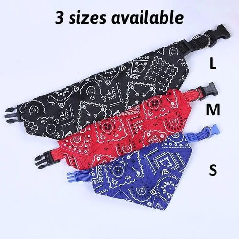 Stylish & Comfy Dog Bandanas – Reversible & Adjustable, Blue, S in Saudi Arabia