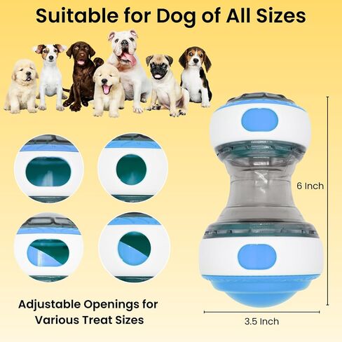 Treat Dispensing Dog Toy, Interactive Puzzle Feeder for Smart Dogs, Slow Feeder Ball for Boredom Relief, Mental Stimulation & Training Enrichment, Durable Food Dispenser for Small Medium Large Dogs in Saudi Arabia