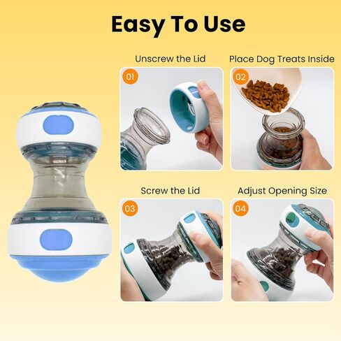 Treat Dispensing Dog Toy, Interactive Puzzle Feeder for Smart Dogs, Slow Feeder Ball for Boredom Relief, Mental Stimulation & Training Enrichment, Durable Food Dispenser for Small Medium Large Dogs in Saudi Arabia