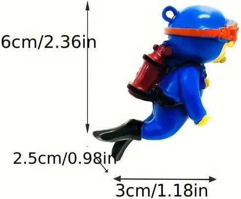 1pc Diving Action Figures Aquarium Ornament, Artistic Decor, Mini Diver Figurines, Fish Tank Creative Landscaping Accessories in Saudi Arabia