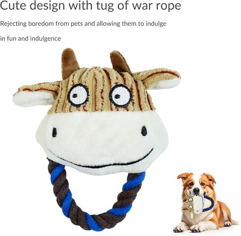 Bzonsmart قطعتان من ألعاب الكلاب، ألعاب للكلاب من القطيفة تصدر أصواتًا للكلاب الصغيرة والمتوسطة الحجم، ألعاب جرو محشوة ناعمة لطيفة لتنظيف الأسنان والتخلص من الملل. ألعاب للكلاب لإبقائهم مشغولين in Kuwait