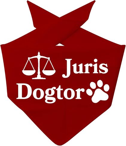 JXGZSO قطعة واحدة من وشاح التخرج للكلب Juris Dogtor Dog Bandana موازين العدالة الكلب باندانا المحامي هدية طالب القانون (Juris Dogtor Dog) in Kuwait