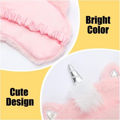 قناع النوم للأطفال، عبوة من 2 قناع عين وحيد القرن اللطيف للنوم الأميرة، أغطية عينين للنوم ليلية للنوم للأطفال in Kuwait