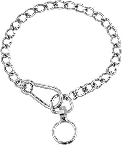 Dog Chain Collar, Silver Stainless Steel Metal Chew Proof Dog Collars Adjustable Walking Training Puppy Collar Choker Chain for Small Medium Dogs (Small) in Saudi Arabia