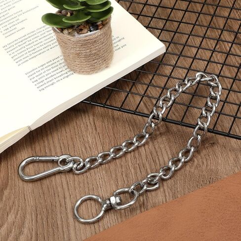 Dog Chain Collar, Silver Stainless Steel Metal Chew Proof Dog Collars Adjustable Walking Training Puppy Collar Choker Chain for Small Medium Dogs (Small) in Saudi Arabia