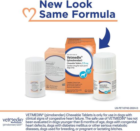 VETMEDIN® (بيموبندان) أقراص قابلة للمضغ للكلاب، 1.25 ملغ، موسع، 50 قيراط in Kuwait