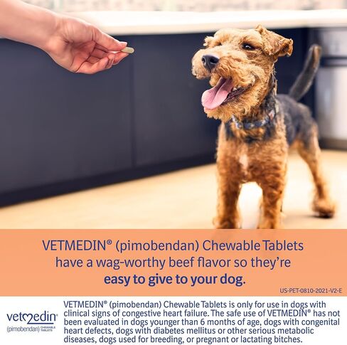 VETMEDIN® (بيموبندان) أقراص قابلة للمضغ للكلاب، 1.25 ملغ، موسع، 50 قيراط in Kuwait