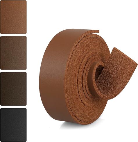 JinRuiKJ Top Grain Leather Strap - 1/2 Inch Wide 72 Inches Long Brown Leather Strips - Very Suitable for DIY Arts & Craft Projects, Traction Ropes, Bag Straps, Furniture Handles in Kuwait
