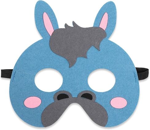 BLUE PANDA 12 Pack Felt Animal Masks for Kids, Jungle Safari Party Favors for Birthday (7x7.2 in) in Saudi Arabia