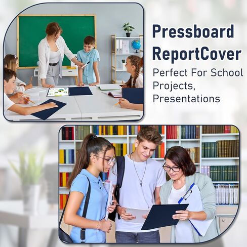 10 PCS Pressboard Report Cover ، 3 "مجلد الموثق التقديمي مع سعة مع سائحة ورق شق المعادن لربط النصوص مقترحات التقارير بدقة ، مستندات أخرى (11x17 بوصة ، أزرق البحرية) in Saudi Arabia