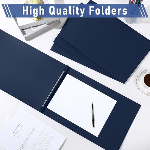 10 PCS Pressboard Report Cover ، 3 "مجلد الموثق التقديمي مع سعة مع سائحة ورق شق المعادن لربط النصوص مقترحات التقارير بدقة ، مستندات أخرى (11x17 بوصة ، أزرق البحرية) in Saudi Arabia