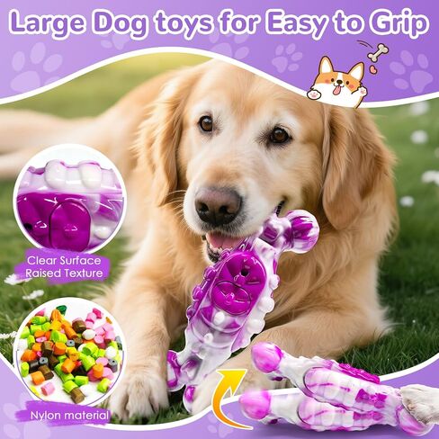 Dog Chew Toys for Aggressive Chewers, 2 Pack Indestructible Toys for Large Dogs, Dog Toy for Large Medium Small Breed, Super Chewer with Tough Nylon, Gift for Dogs in Saudi Arabia