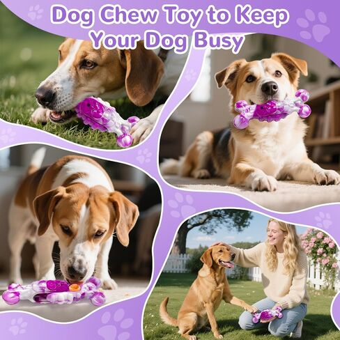 Dog Chew Toys for Aggressive Chewers, 2 Pack Indestructible Toys for Large Dogs, Dog Toy for Large Medium Small Breed, Super Chewer with Tough Nylon, Gift for Dogs in Saudi Arabia