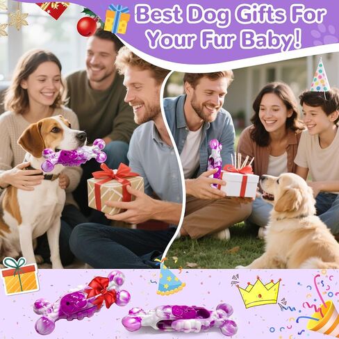 Dog Chew Toys for Aggressive Chewers, 2 Pack Indestructible Toys for Large Dogs, Dog Toy for Large Medium Small Breed, Super Chewer with Tough Nylon, Gift for Dogs in Saudi Arabia