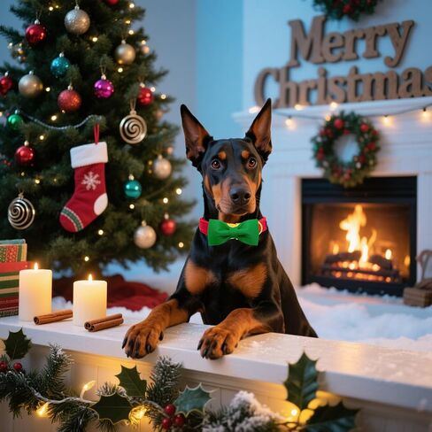Maca Bates Dog Collar with Bow Bowtie for Dogs Solid Colors Sailor Bow Tie Adjustable Breakaway Red Collars Accessories Birthday Gift for Small Medium Large XL Puppy with Golden Metal Buckle in Kuwait