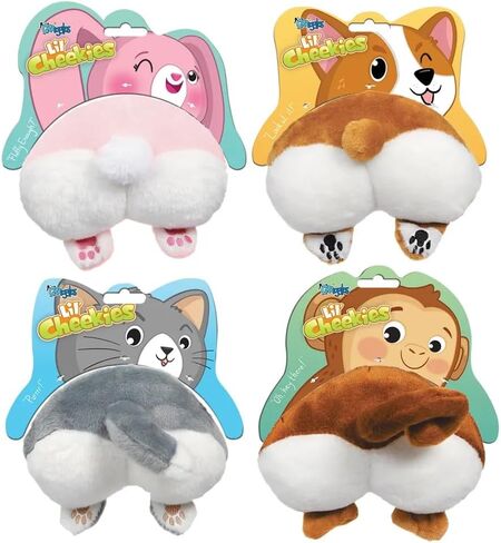 Lil Cheekies Plush Tooshie Animal Dog Squeaker Toys Fun for Small Dogs (Blonde (Corgi)) in Saudi Arabia