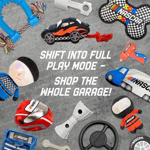 design LAB, Inc. NASCAR Official Merchandise | NASCAR Toy Rubber Race Car, Plush Toy Tool Box & Impact Wrench Gift Set | Interactive Squeaky Pet Toys for Dogs in Saudi Arabia