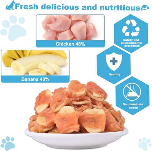 Chicken Wrapped Apple Dog Treats with Real Chicken and Apple, Soft and Chewy Training Snacks for All Dog Sizes, 0.5lb/227g in Kuwait