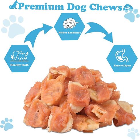 Chicken Wrapped Apple Dog Treats with Real Chicken and Apple, Soft and Chewy Training Snacks for All Dog Sizes, 0.5lb/227g in Kuwait