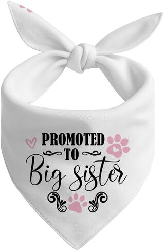 Dog Bandana, Promoted to Big Sister Dog Bandana, Classic Check Print Dog's Scarf, Dog's Scarf Accessories, Pets Plaid Muffle Gender Reveal Accessories, Pet Muffle D2 in Saudi Arabia