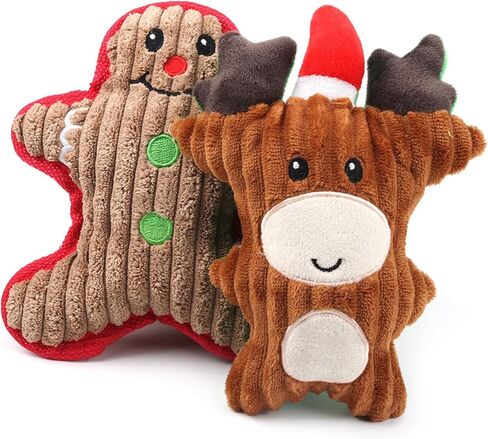 Squeak Dog Plush Soft Chew Toy with Squeaker Christmas for Small & Dogs for Play Training in Saudi Arabia