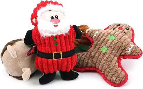 Squeak Dog Plush Soft Chew Toy with Squeaker Christmas for Small & Dogs for Play Training in Saudi Arabia