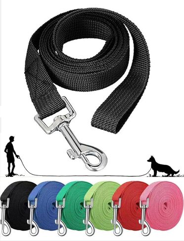 50ft Dog Leash Multicolored Pet Training Slip Traction Polypropylene Fiber Rope,Multipurpose Use & Safe Control for Pets Long Leash y,50 Ft,Black in Saudi Arabia