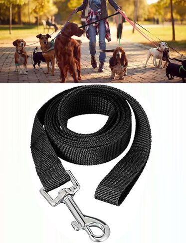 50ft Dog Leash Multicolored Pet Training Slip Traction Polypropylene Fiber Rope,Multipurpose Use & Safe Control for Pets Long Leash y,50 Ft,Black in Saudi Arabia