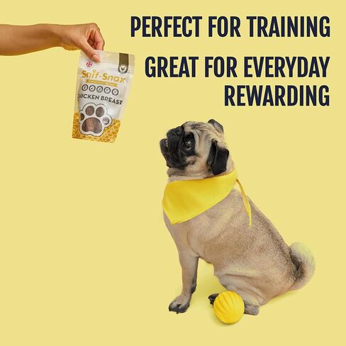 Snif-Snax Smoked Chicken Breast Dog Treats (4oz, 3-Pack) – All Natural Human Grade Jerky – Grain Free Training Treats for Dogs – Single Ingredient, Chicken Strips for Small, Medium & Large Dogs in Kuwait