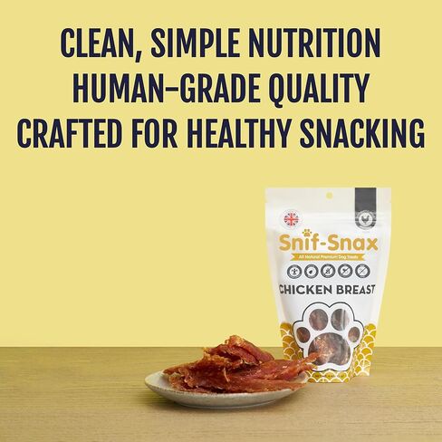 Snif-Snax Smoked Chicken Breast Dog Treats (4oz, 3-Pack) – All Natural Human Grade Jerky – Grain Free Training Treats for Dogs – Single Ingredient, Chicken Strips for Small, Medium & Large Dogs in Kuwait